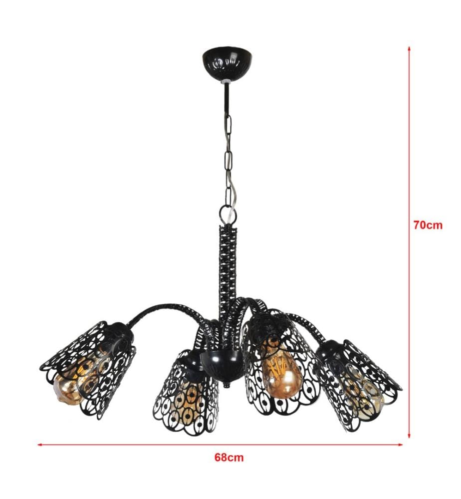 Lampe à suspendre Garforth 4-plats noir