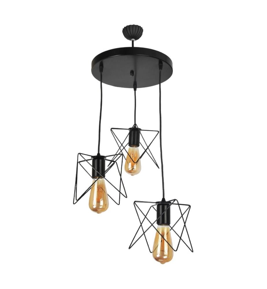 Lampe à suspendre Manningtree 3-fla mm noir
