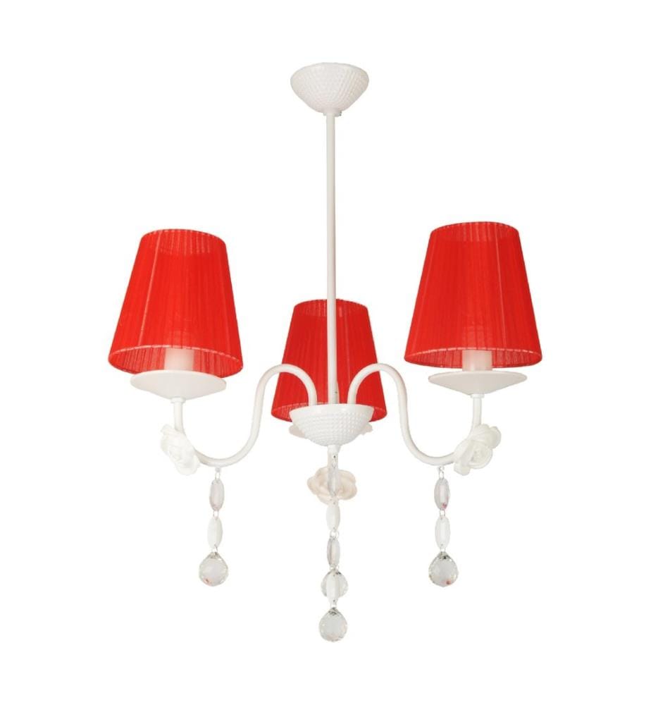 Lustre Ilkley 3-fla mm rouge blanc
