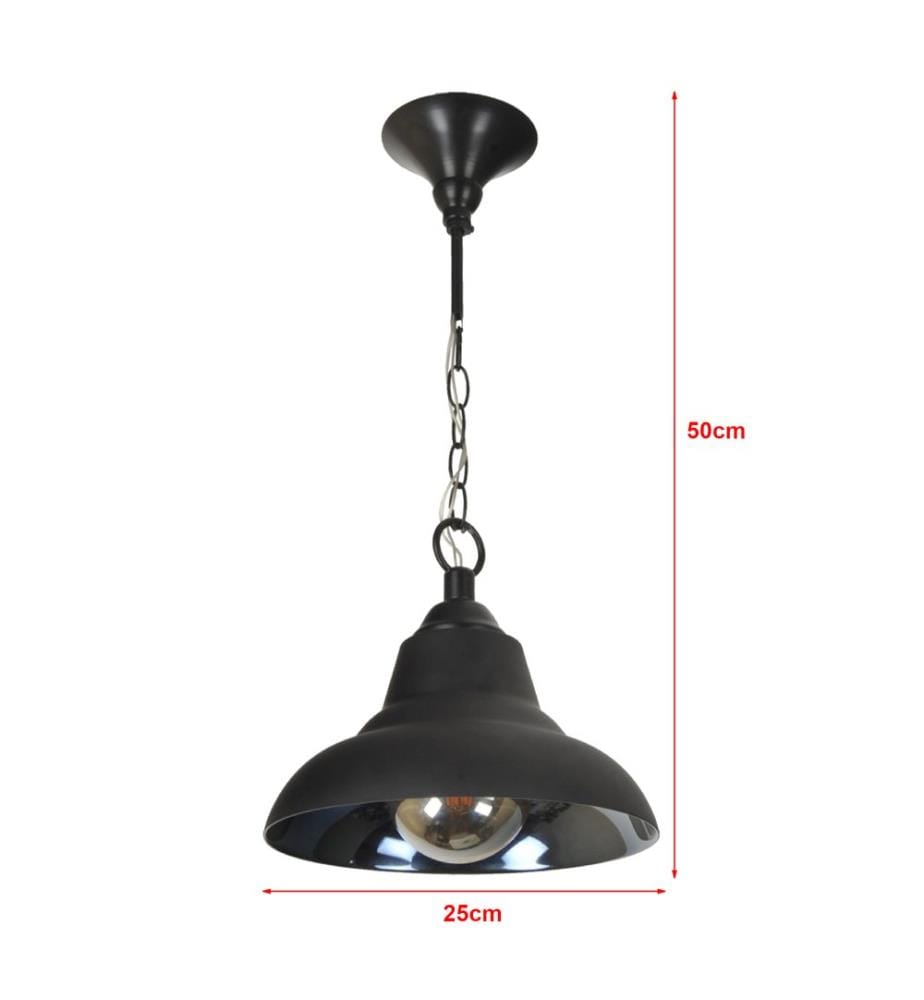 Suspension Settle 1xE27 noir