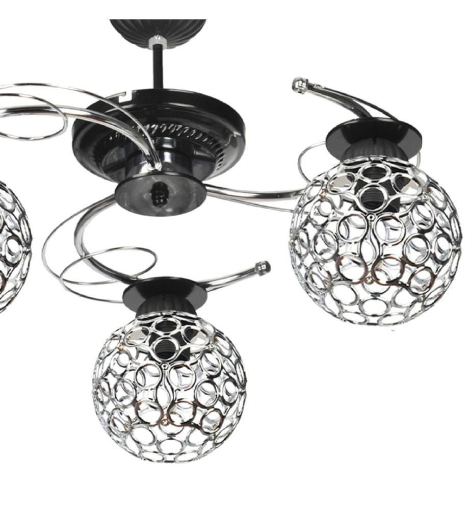 Suspension Aboyne 3-fla mm noir chrome