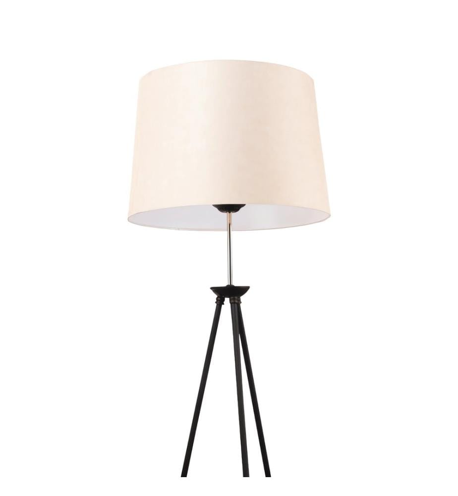 Lampadaire Lampadaire Orpington 1xE27 Métal Noir Crème