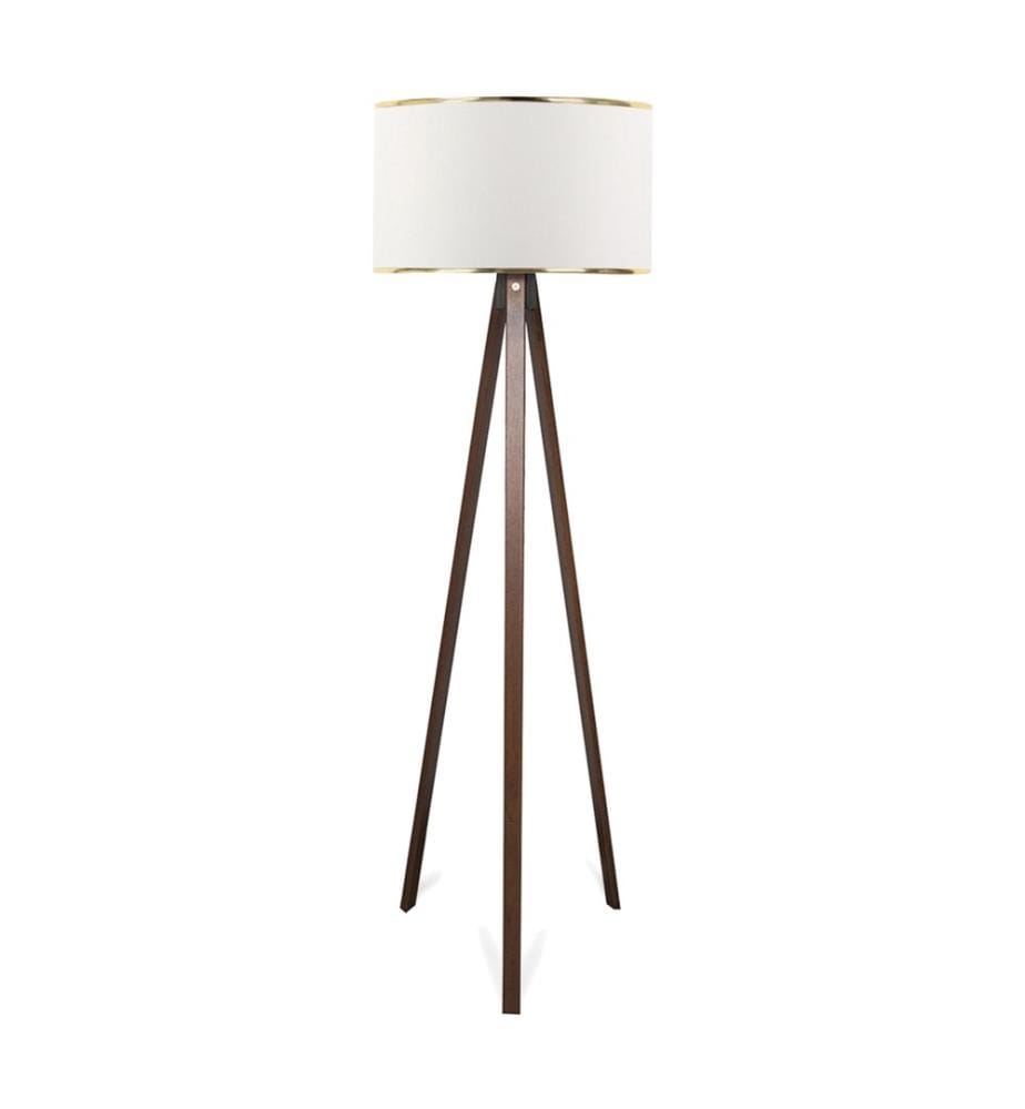 Lampadaire Lampadaire Newport Blanc Or
