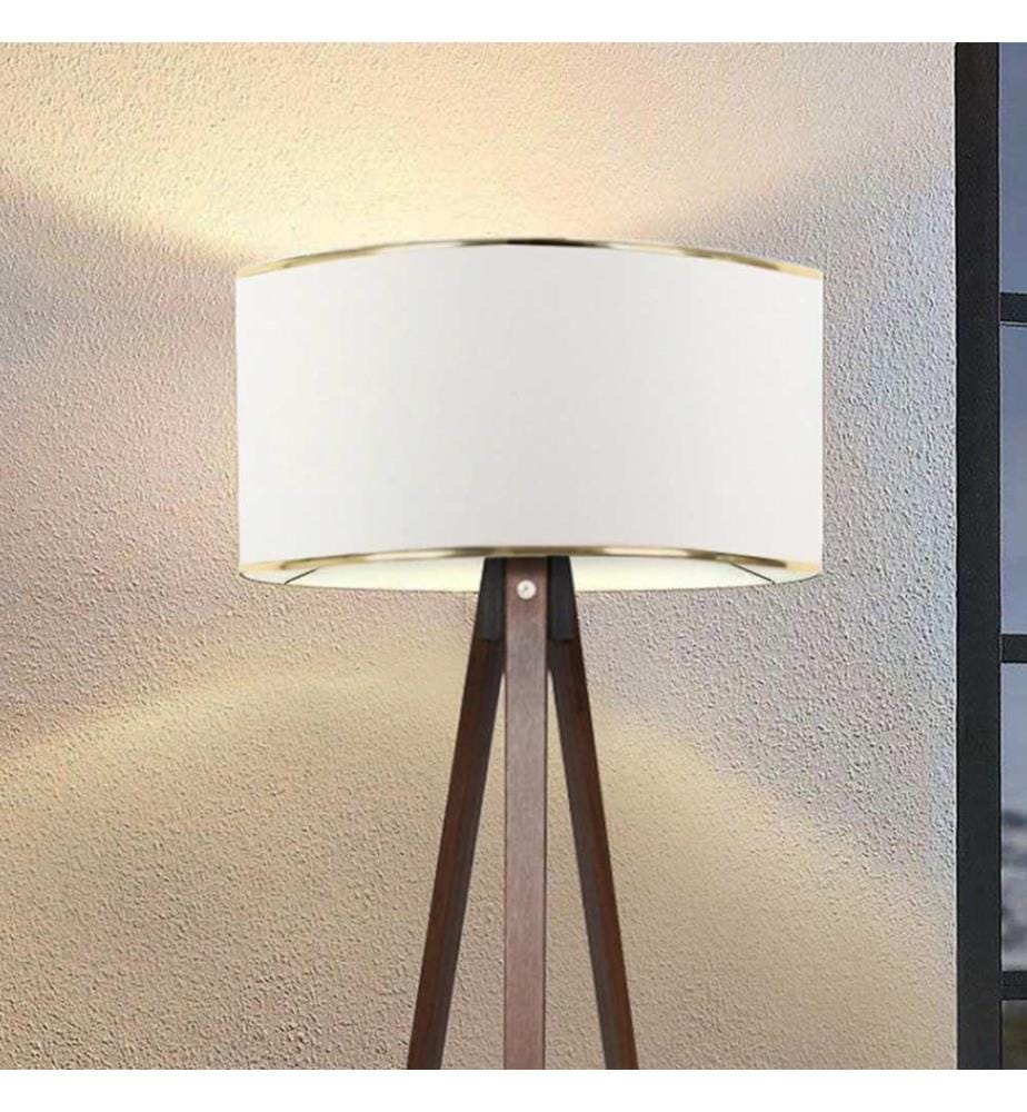 Lampadaire Lampadaire Newport Blanc Or