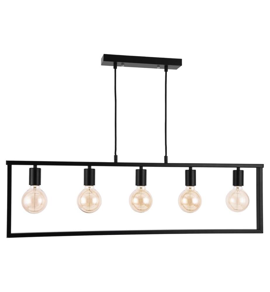 Suspension Métal Noir Plafonnier Luminaire 5-plats mm