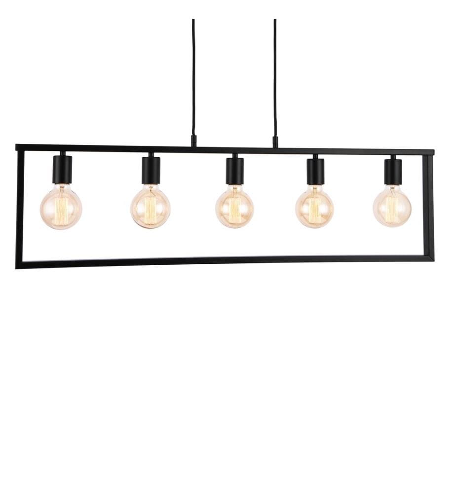 Suspension Métal Noir Plafonnier Luminaire 5-plats mm