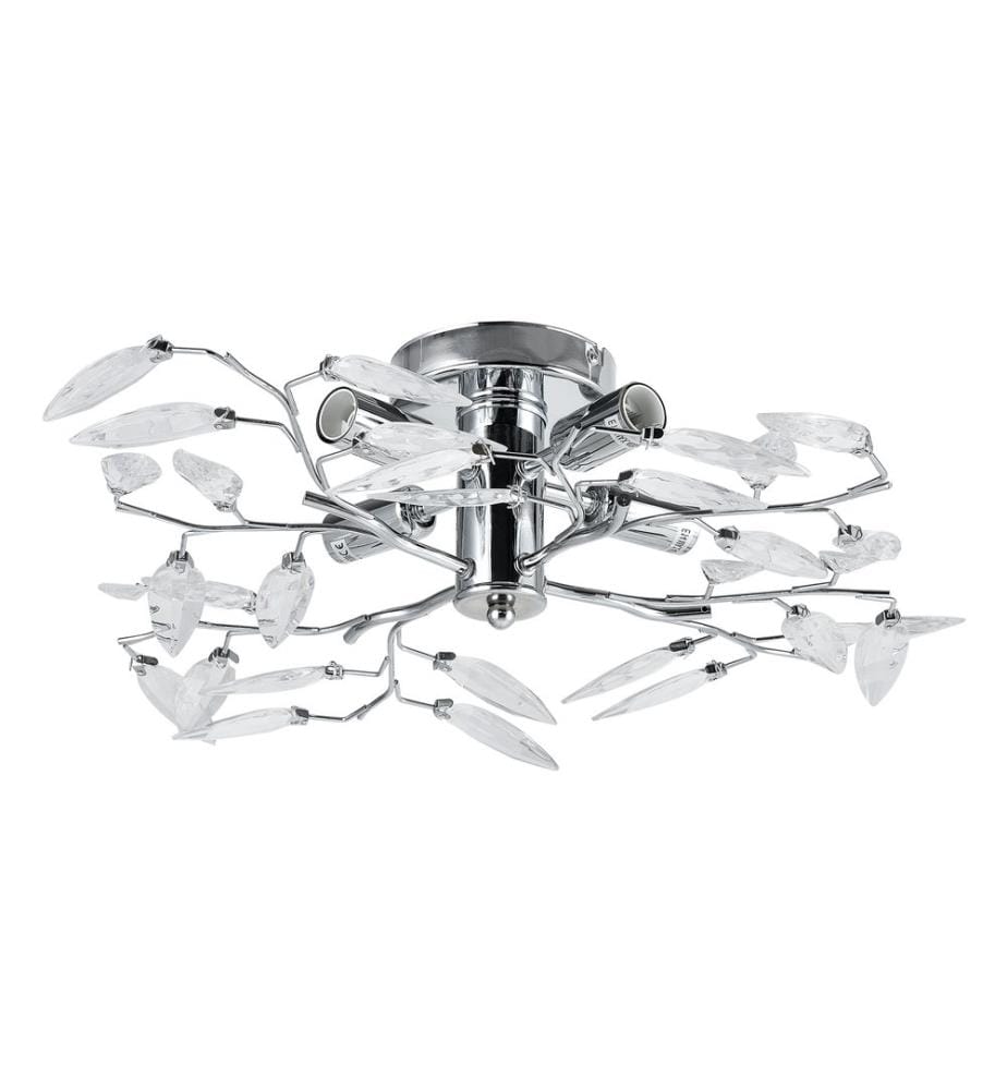 Lampe de plafond Plafonnier Kira 4x E14 Ø 47.5x15 cm Chrome
