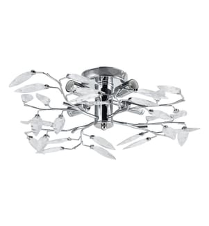 Lampada a soffitto Plafoniera Kira 4x E14 Ø 47,5x15 cm cromo