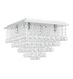 Lampada da soffitto in cristallo Plafoniera 38x38 cm lampadario