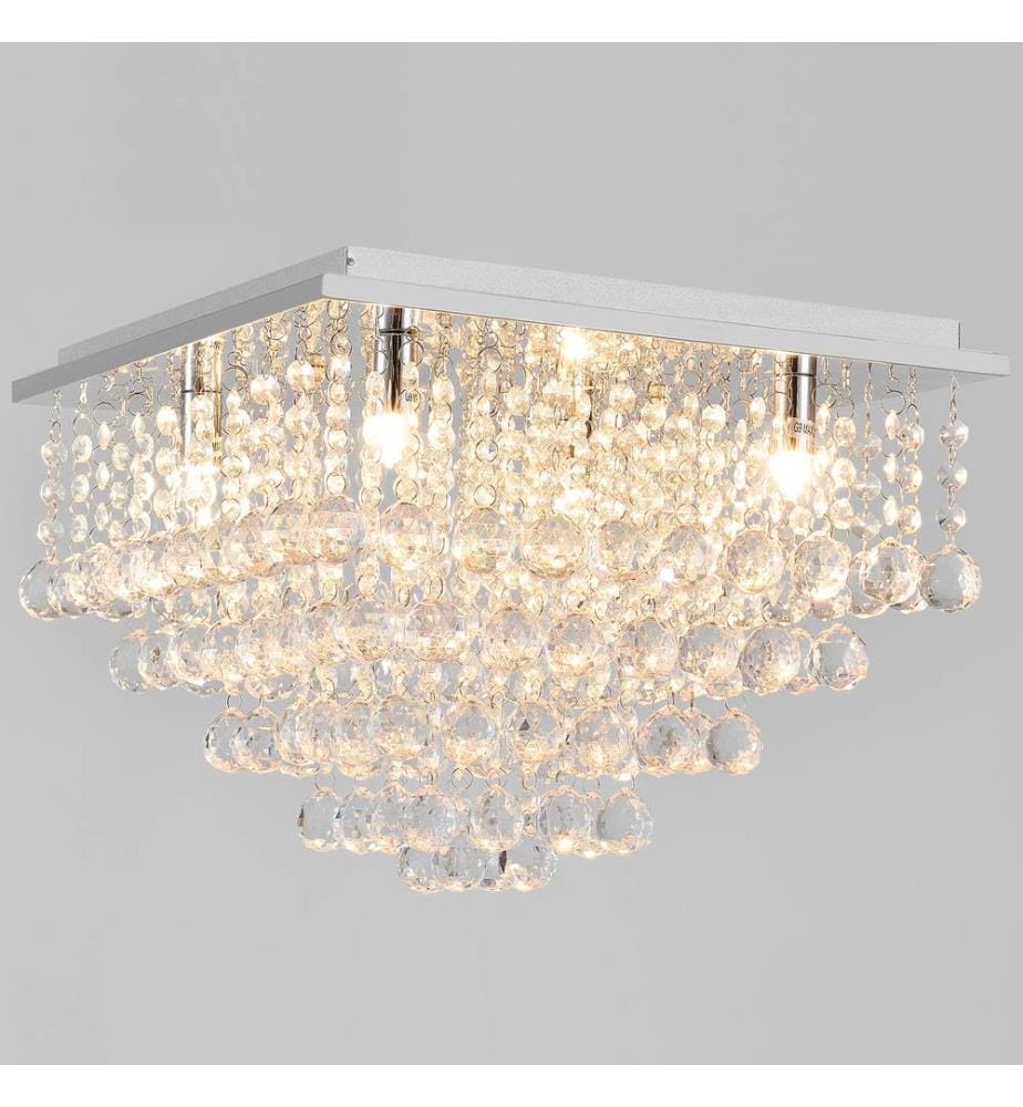 cristal Plafonnier Lustre 38x38 cm