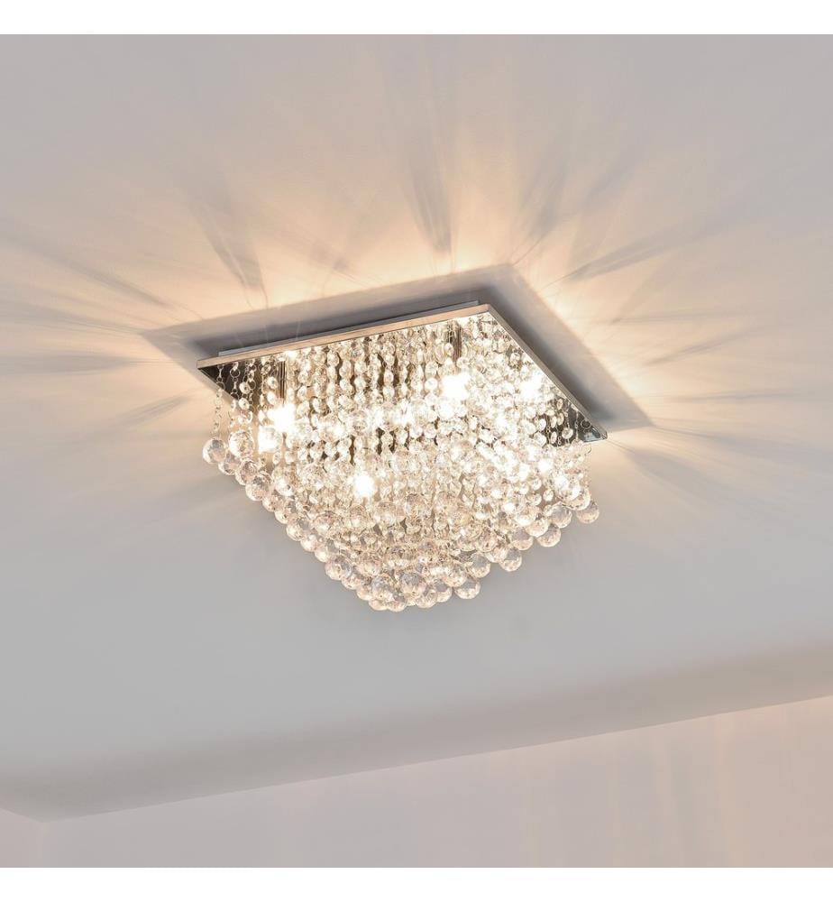 cristal Plafonnier Lustre 38x38 cm