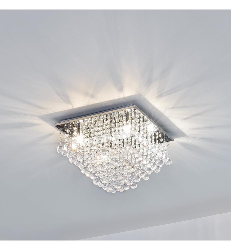 cristal Plafonnier Lustre 38x38 cm