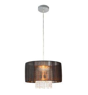 Plafoniera in cristallo nero [18 cm x Ø35 cm] Lampada da soffitto