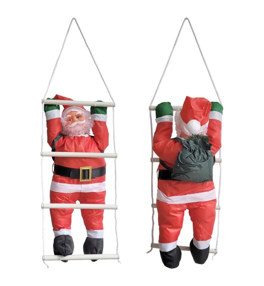 Père Noël sur échelle 125 cm