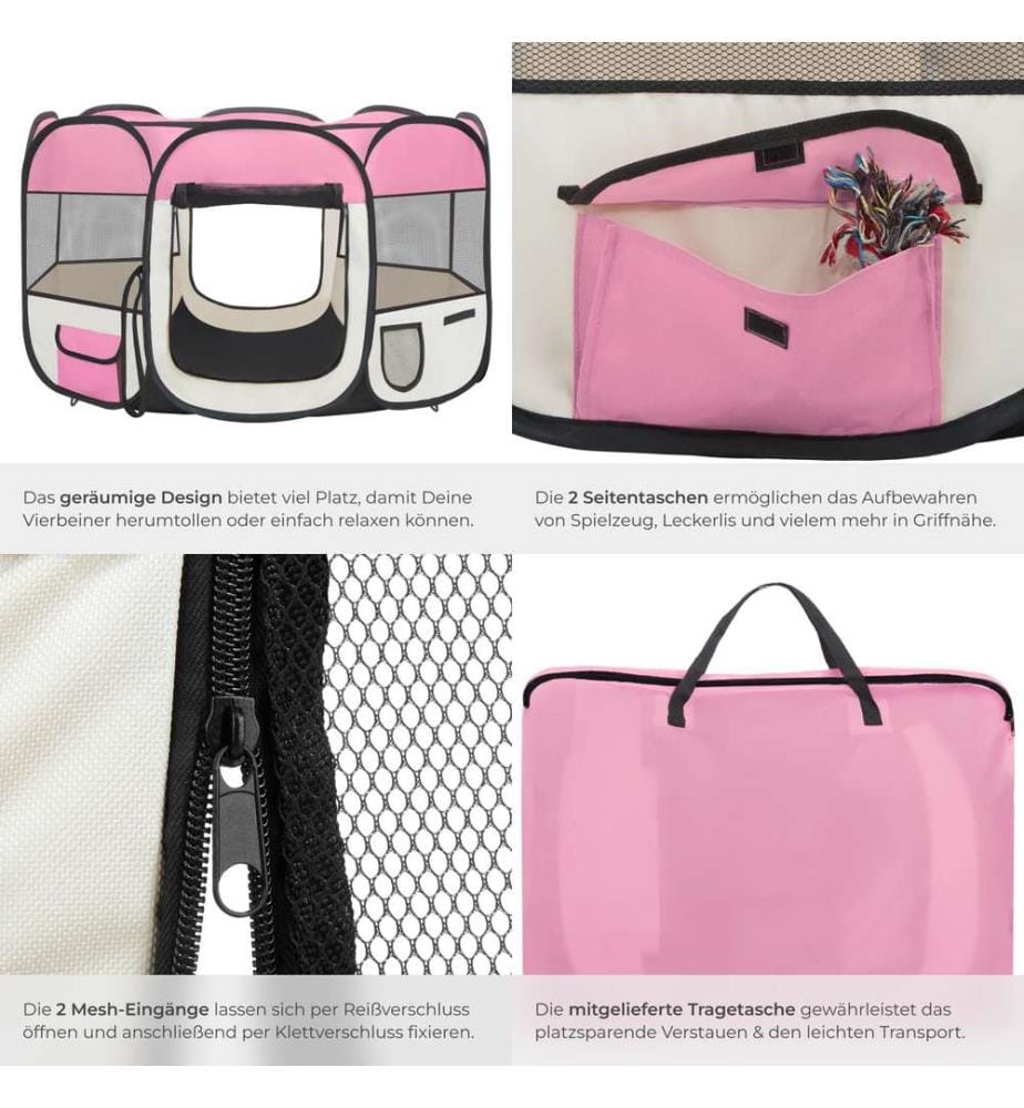 Box per animali in poliestere - rosa