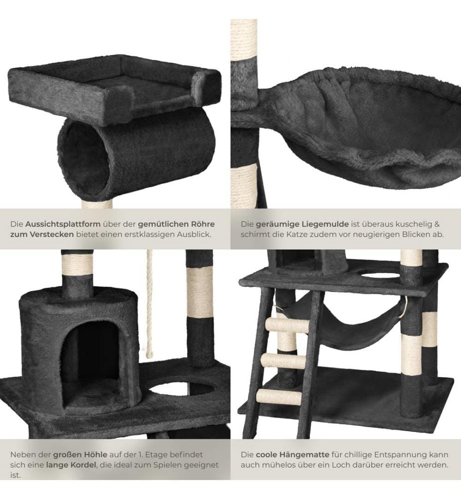 Arbre à Chat STOKELEY 141 cm - noir
