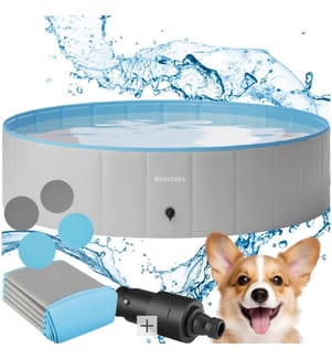 Piscina per cani Nele, pieghevole, con attacco per tubo - 120 cm