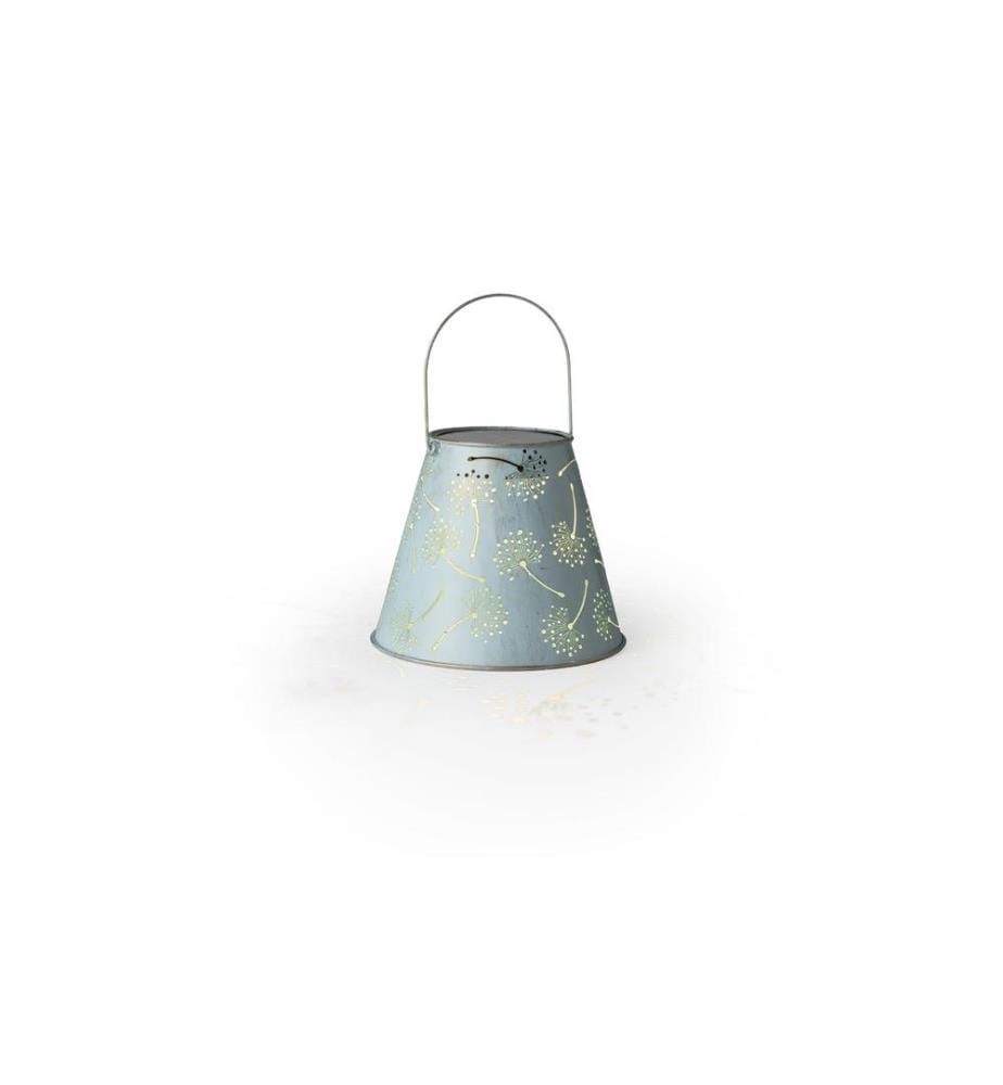 STT Laterne Solar Antic Dandelion, Ø 26 x 21 cm, Hellblau