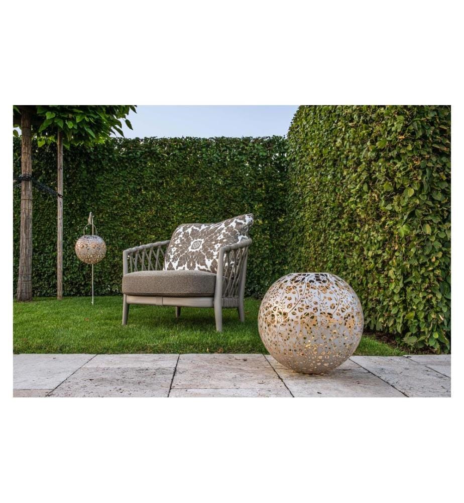 STT Laterne Solar Antic Ball Flower, Ø 30 cm, Crème
