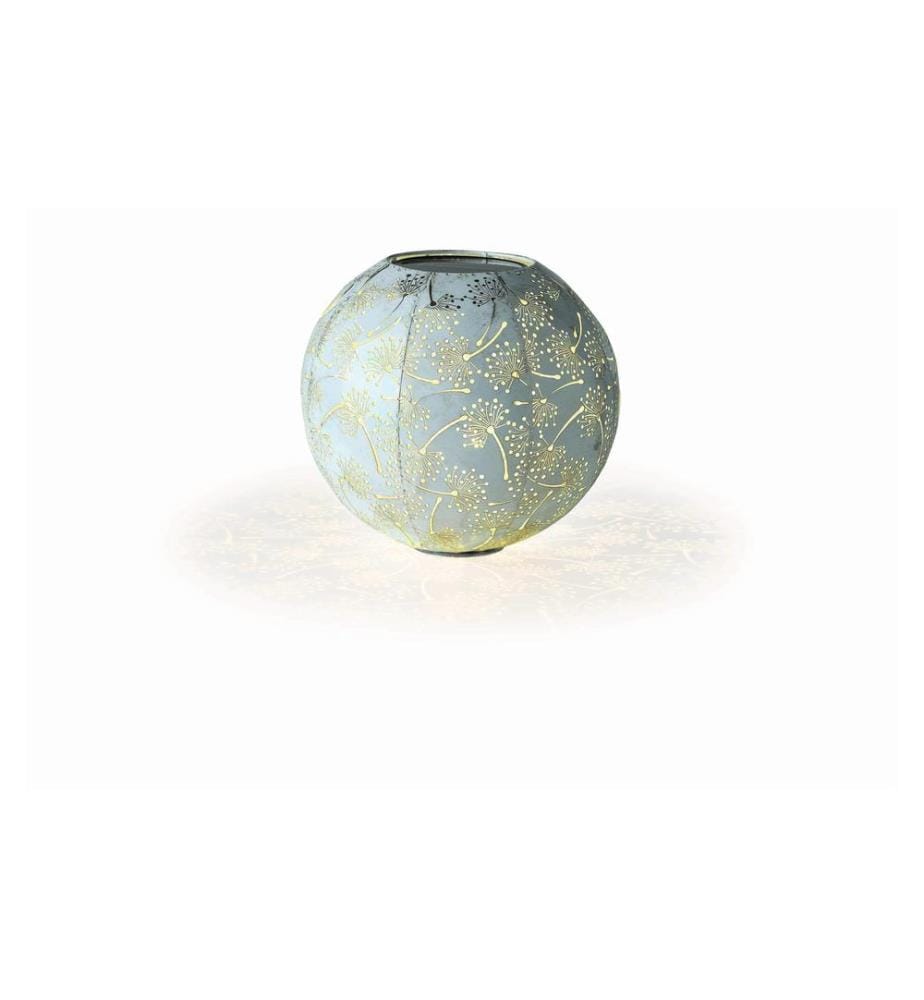 STT Windlicht Solar Antic Ball Dandelion, Ø 30 cm, Hellblau
