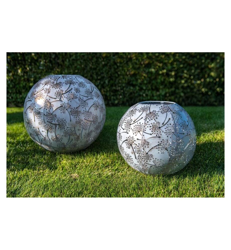 STT Windlicht Solar Antic Ball Dandelion, Ø 30 cm, Hellblau