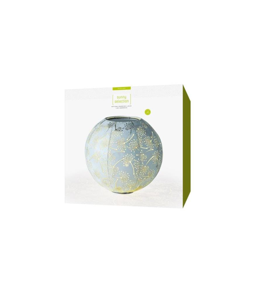 STT Windlicht Solar Antic Ball Dandelion, Ø 30 cm, Hellblau