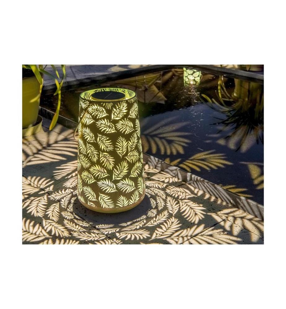 STT Laterne Solar Antic Bamboo, Ø 20 x 32.5 cm, Grün