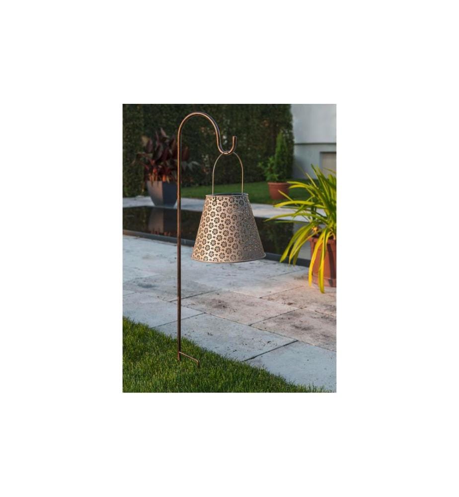 STT Laterne Solar Antic Platin, Ø 26 x 21 cm, Platin