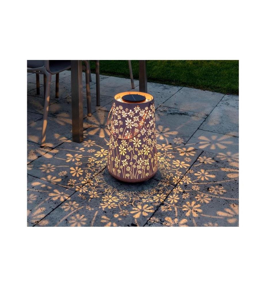 STT Laterne Solar Antic Daisy, Ø 20 x 32.5 cm, Altrosa