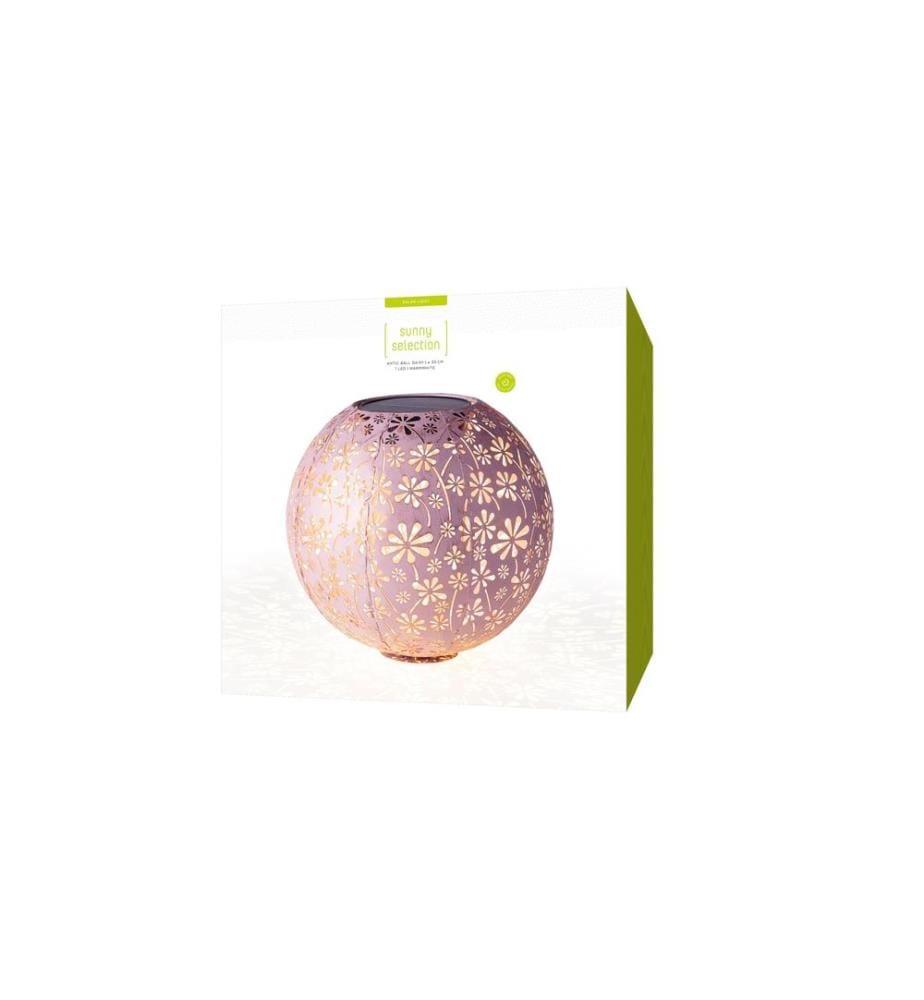 STT Laterne Solar Antic Ball Daisy, Ø 30 cm, Altrosa