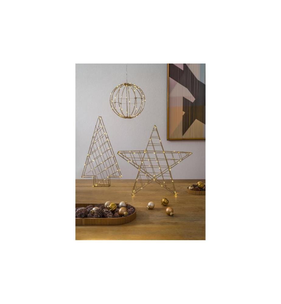 STT Décoration de table Svenja Star Étoile 3D, 40 cm, or