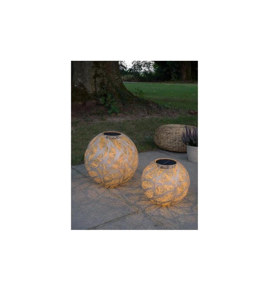 STT Windlicht Solar Antic Ball Feather, Ø 30 cm, Sand