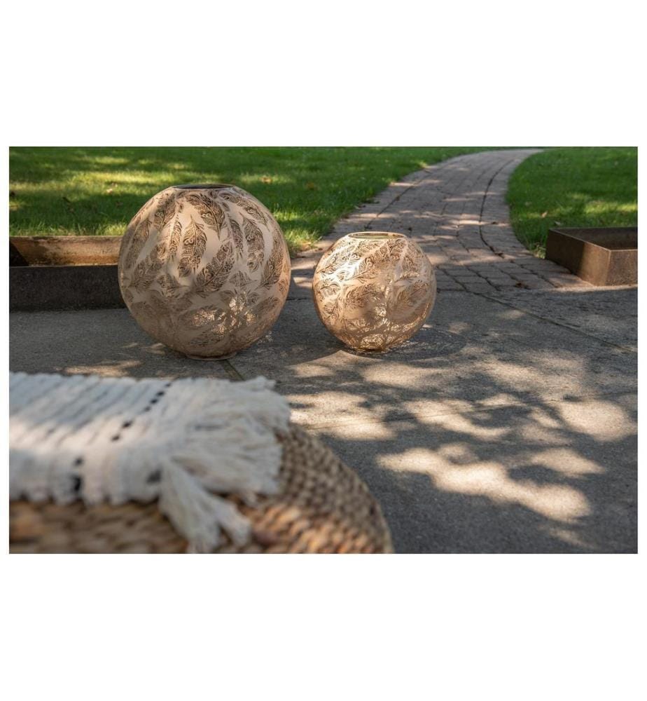 STT Windlicht Solar Antic Ball Feather, Ø 30 cm, Sand