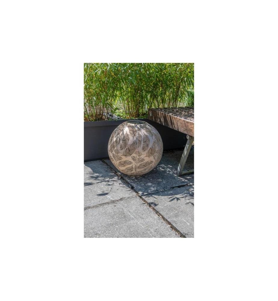 STT Windlicht Solar Antic Ball Feather, Ø 30 cm, Sand
