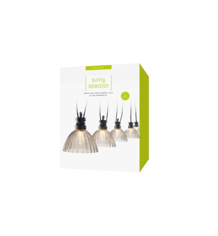 STT Lichterkette Solar Partylight Amela, 10 LEDs, 4.5 m, Smoke
