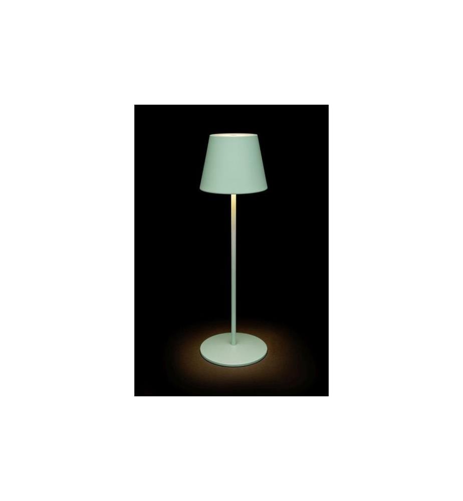 STT Lampe de table Motion USB Luna, 23 LEDs, Ø 12 x 38 cm, bleu glacier