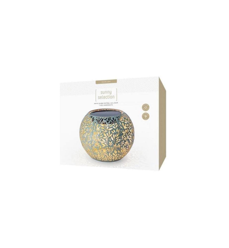 STT Windlicht Solar Antic Globe Mistral Ø 22 cm, Mint