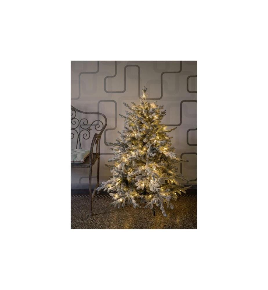 STT Sapin de Noël LED Snowed Tree 120 cm Blanc chaud