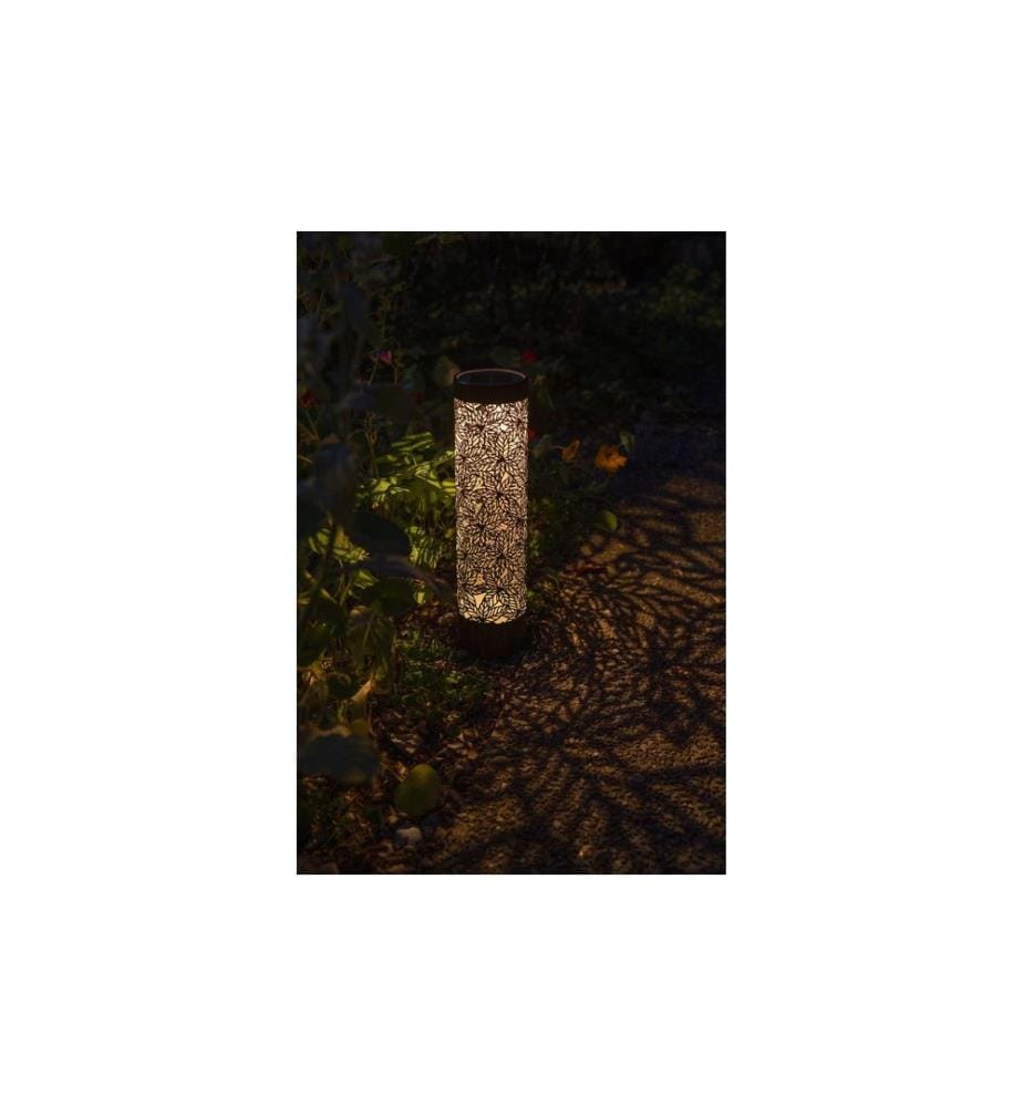 STT Laterne Solar Antic Pillar Grazie Schwarz, 38 cm
