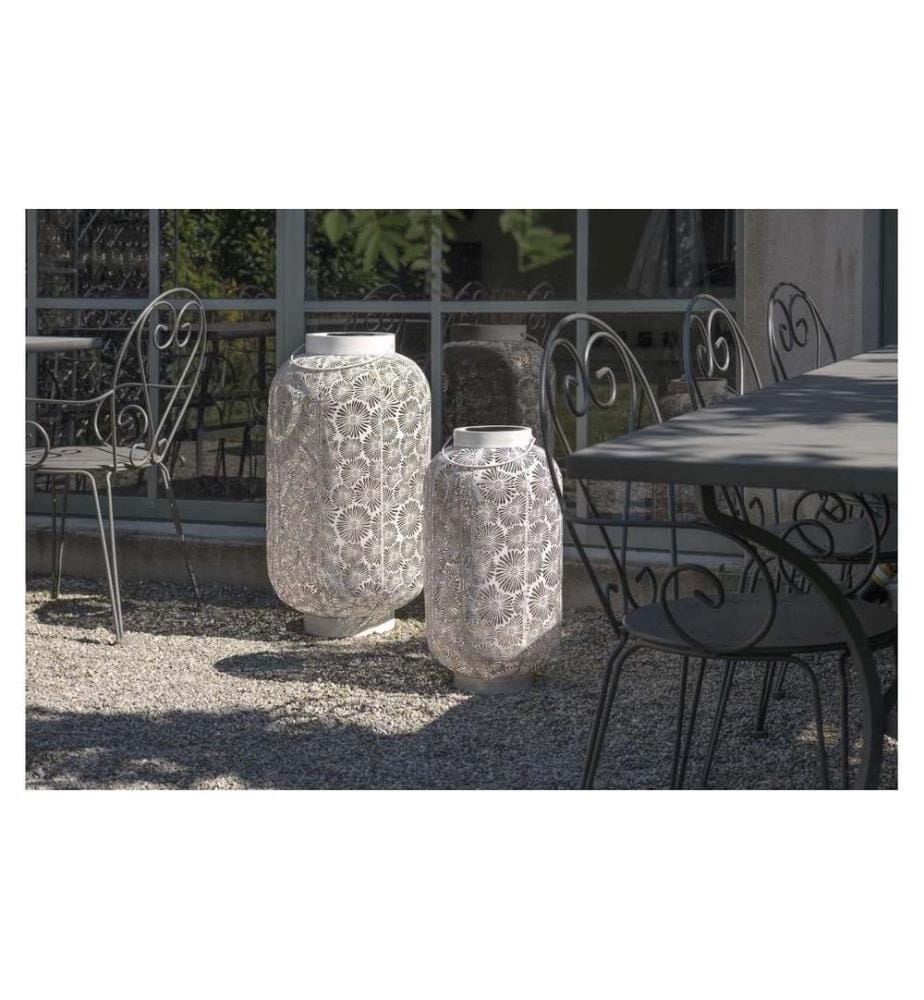 STT Laterne Solar Antic Grand Blossom Weiss, 58 cm