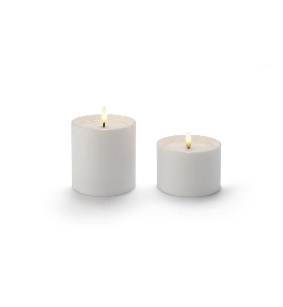 STT Set de bougies LED 2 pièces Blanc. 10 cm