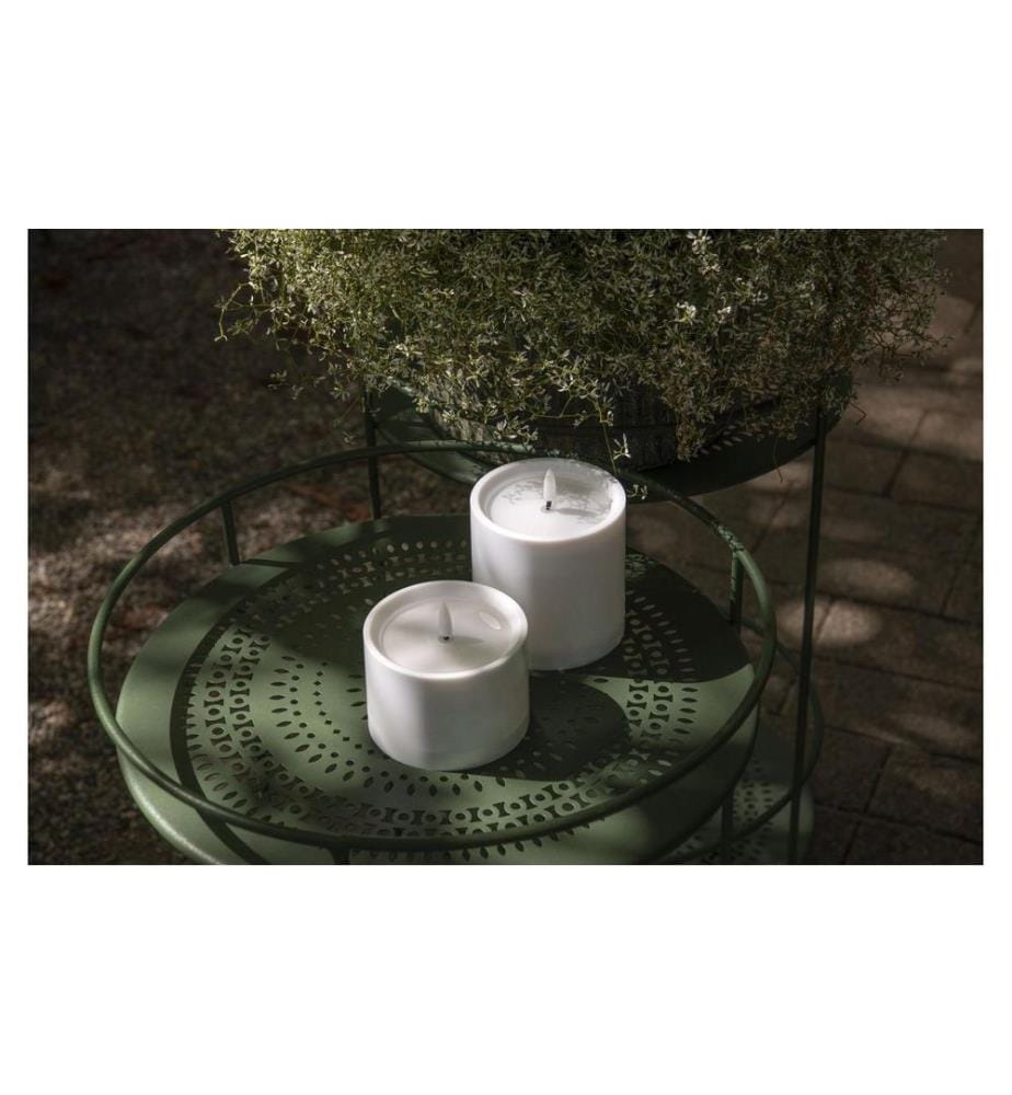 STT Set de bougies LED 2 pièces Blanc. 10 cm