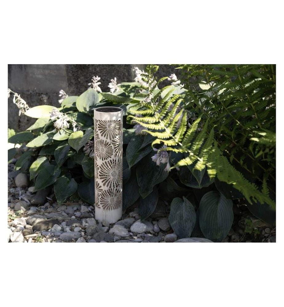 STT Laterne Antic Pillar Blossom Weiss, 38 cm
