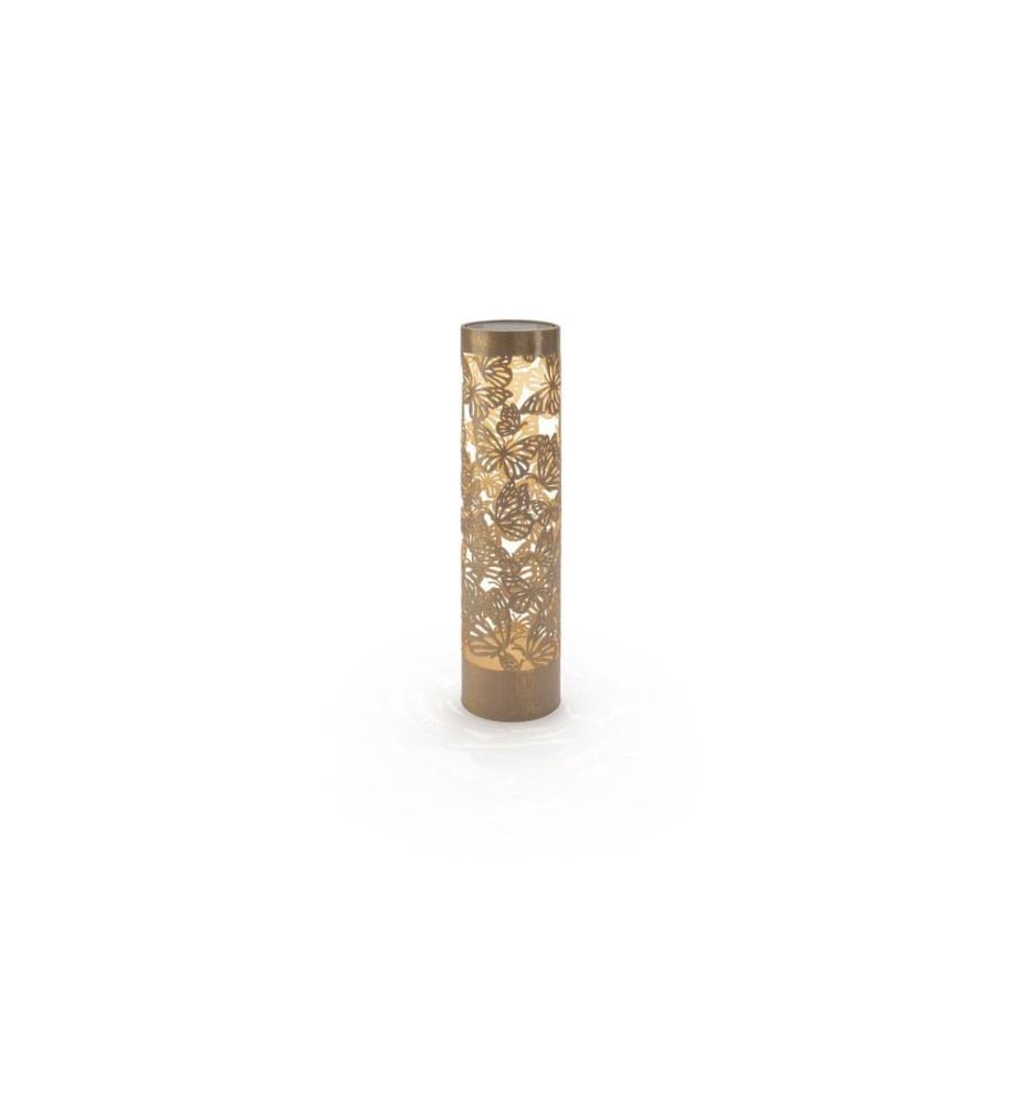 STT Laterne Antic Pillar Farfalla Braun, 38 cm