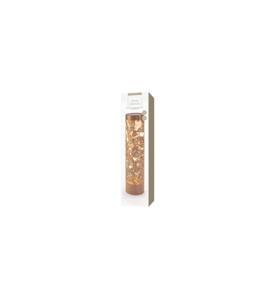 STT Laterne Antic Pillar Farfalla Braun, 38 cm