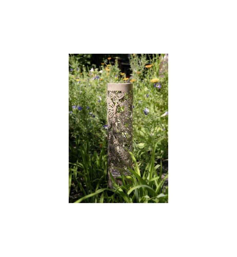 STT Laterne Antic Pillar Farfalla Braun, 38 cm