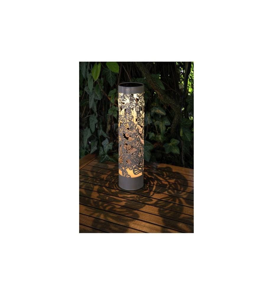 STT Laterne Antic Pillar Farfalla Braun, 38 cm
