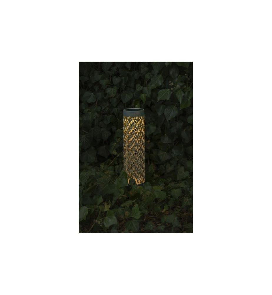 STT Laterne Solar Antic Pillar Verdoso Grün