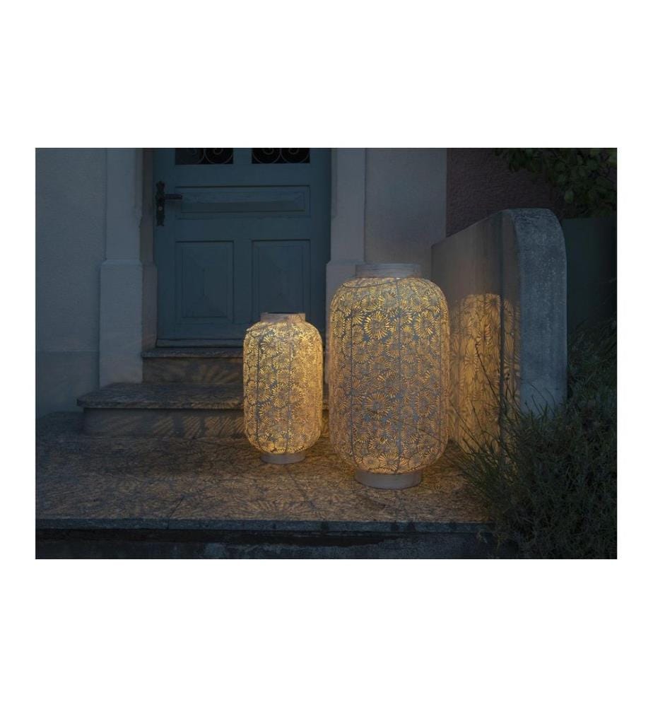 STT Laterne Grand Blossom Weiss, 75 cm