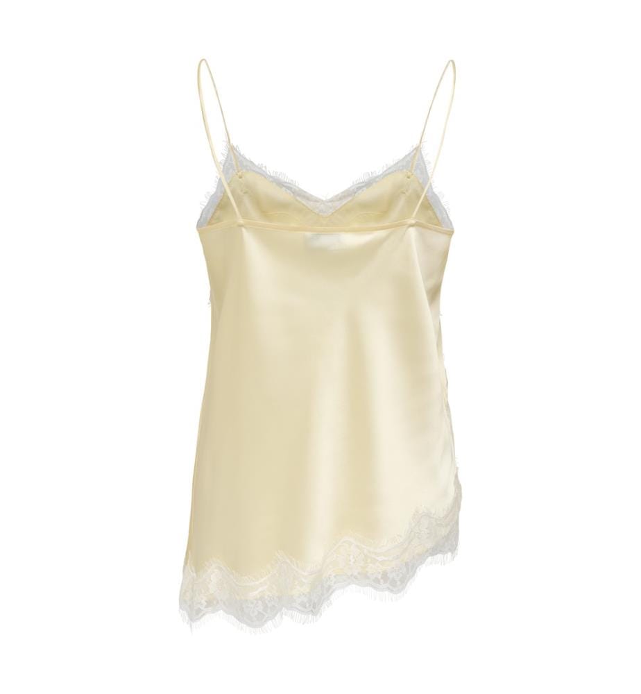 Top - Doppio pizzo bianco crema
